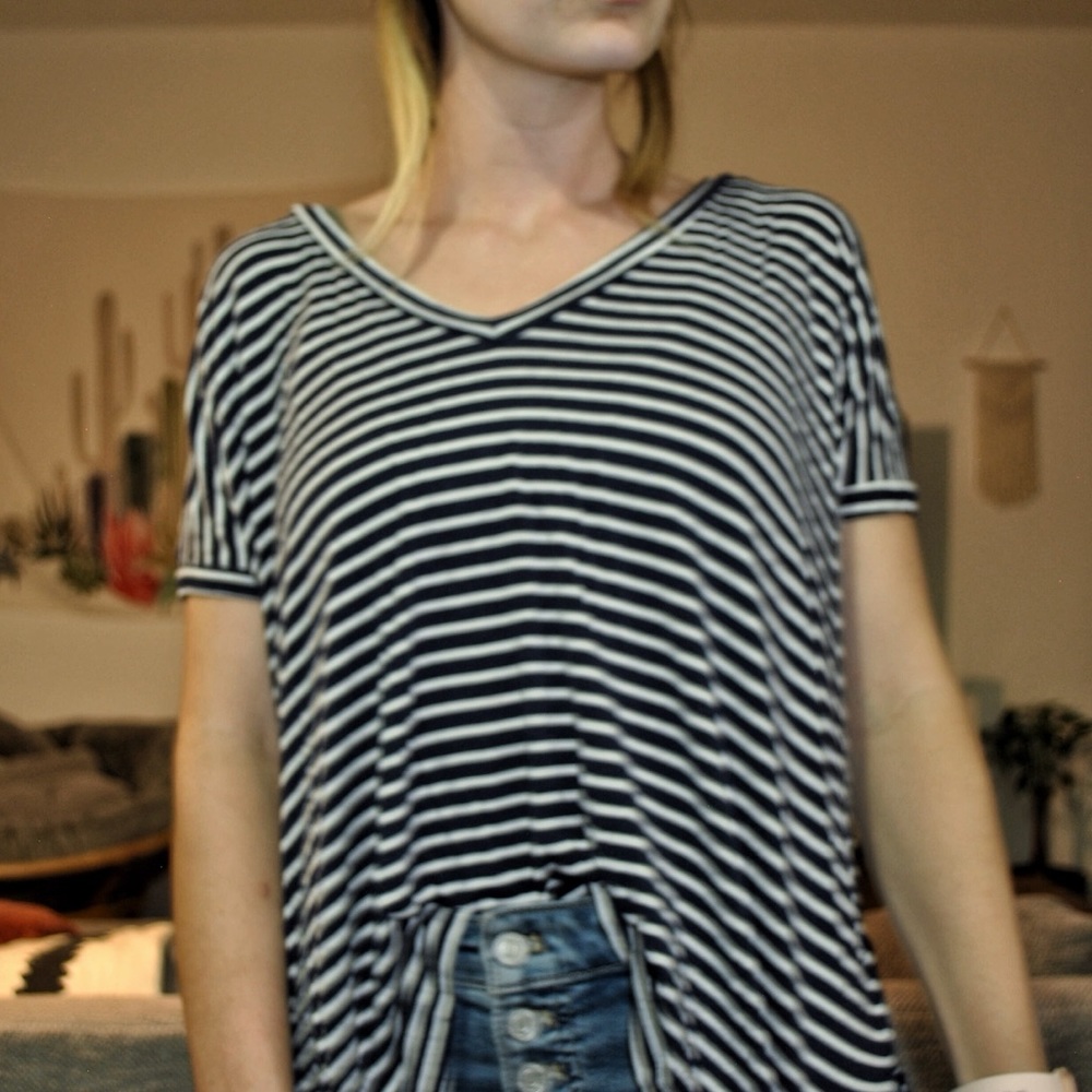 Brandy Melville Oversized Striped Tee